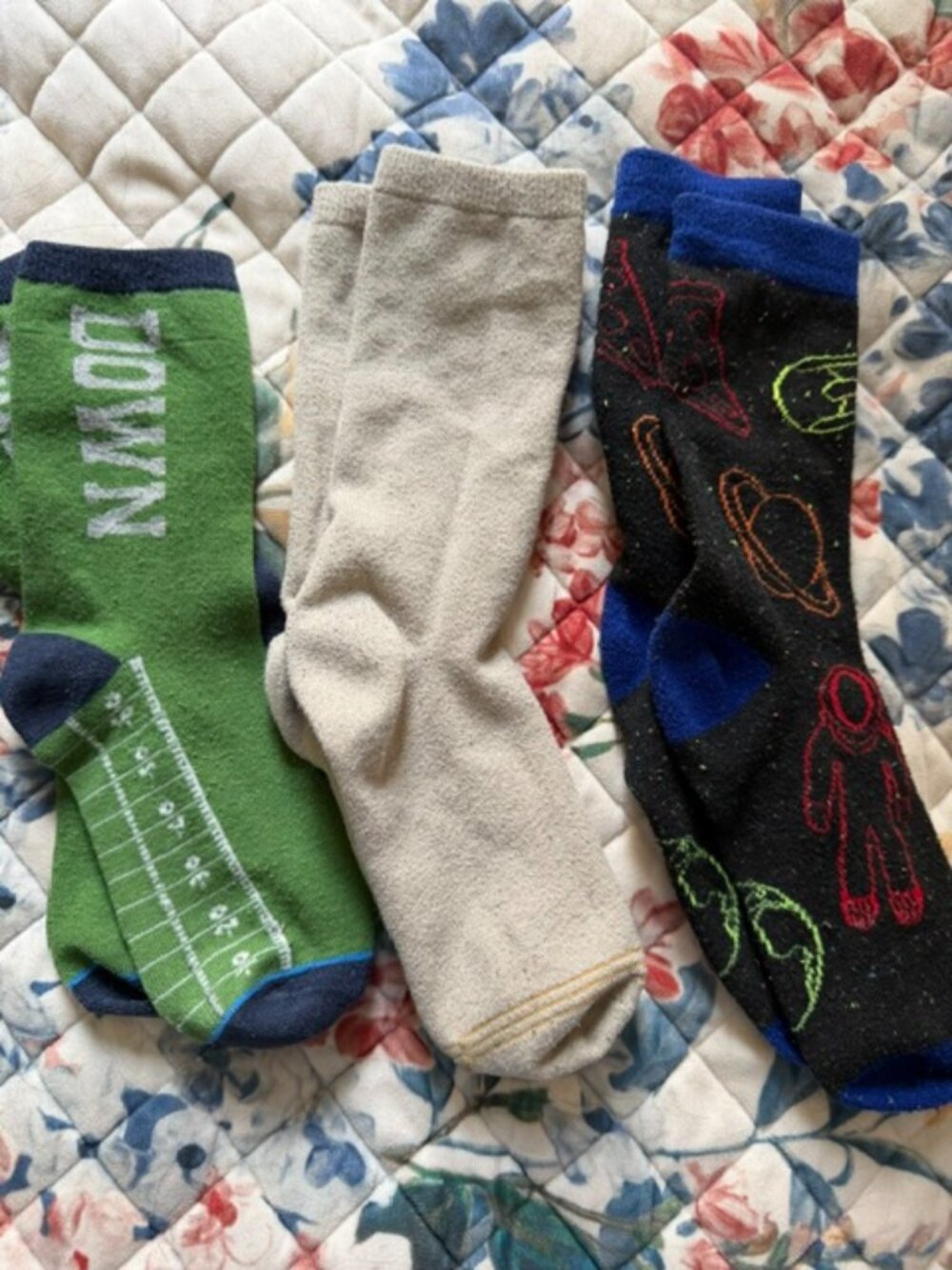 Boys 3 Pairs Assorted Fun Dress Socks